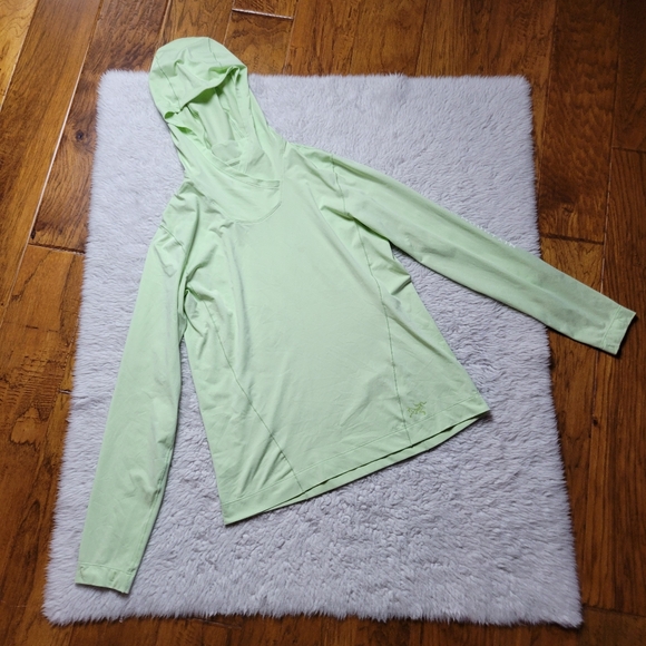 Arcteryx Remige Performance Hoody Women's XS UPF Neon Green Yellow *Custom* - Picture 1 of 10